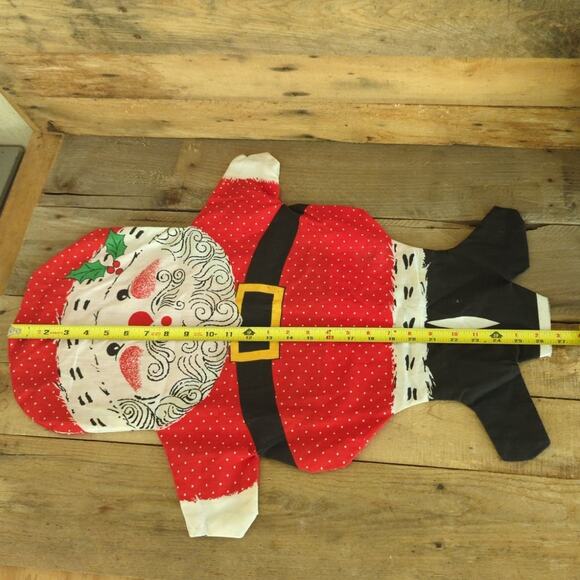 Vintage 1970s Stitch and Stuff Santa Claus Pillow Partially Made Needs Stuffing - Picture 5 of 6